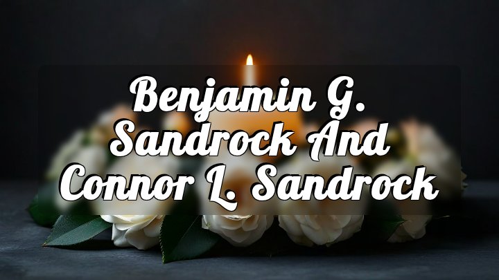 Benjamin G. Sandrock and Connor L. Sandrock, Savanna, IL